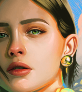 Beautiful white lady art